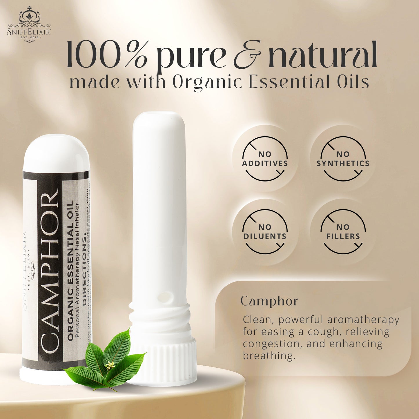 Camphor Aromatherapy Inhaler Nasal Stick