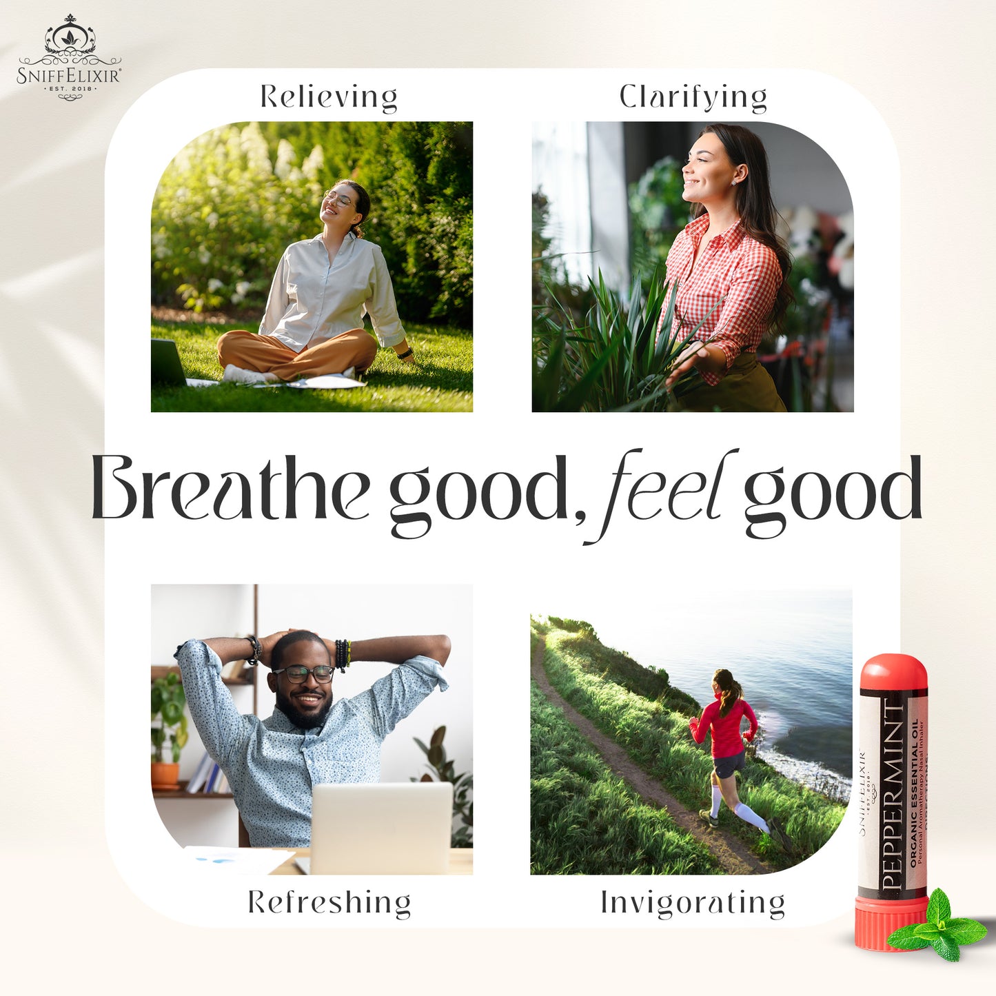 Peppermint Aromatherapy Inhaler Nasal Stick