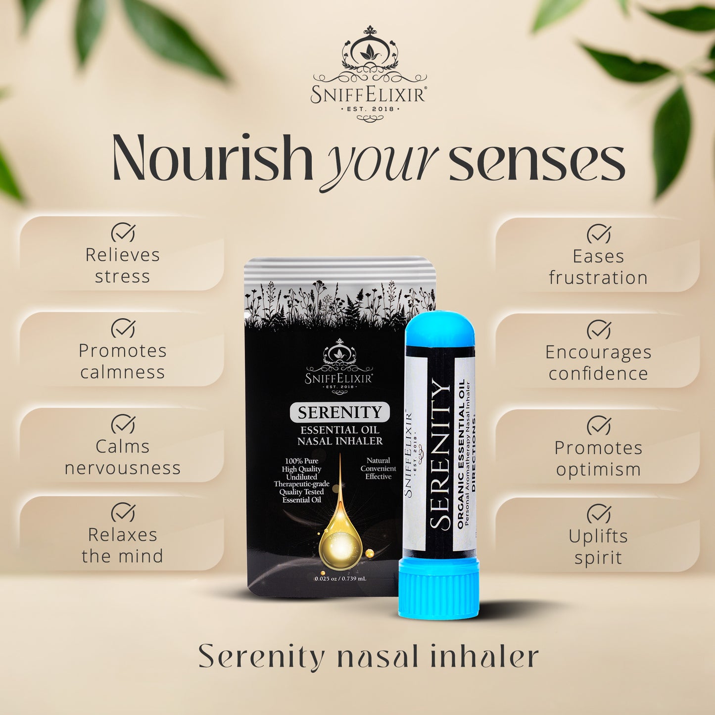 Serenity Aromatherapy Inhaler Nasal Stick