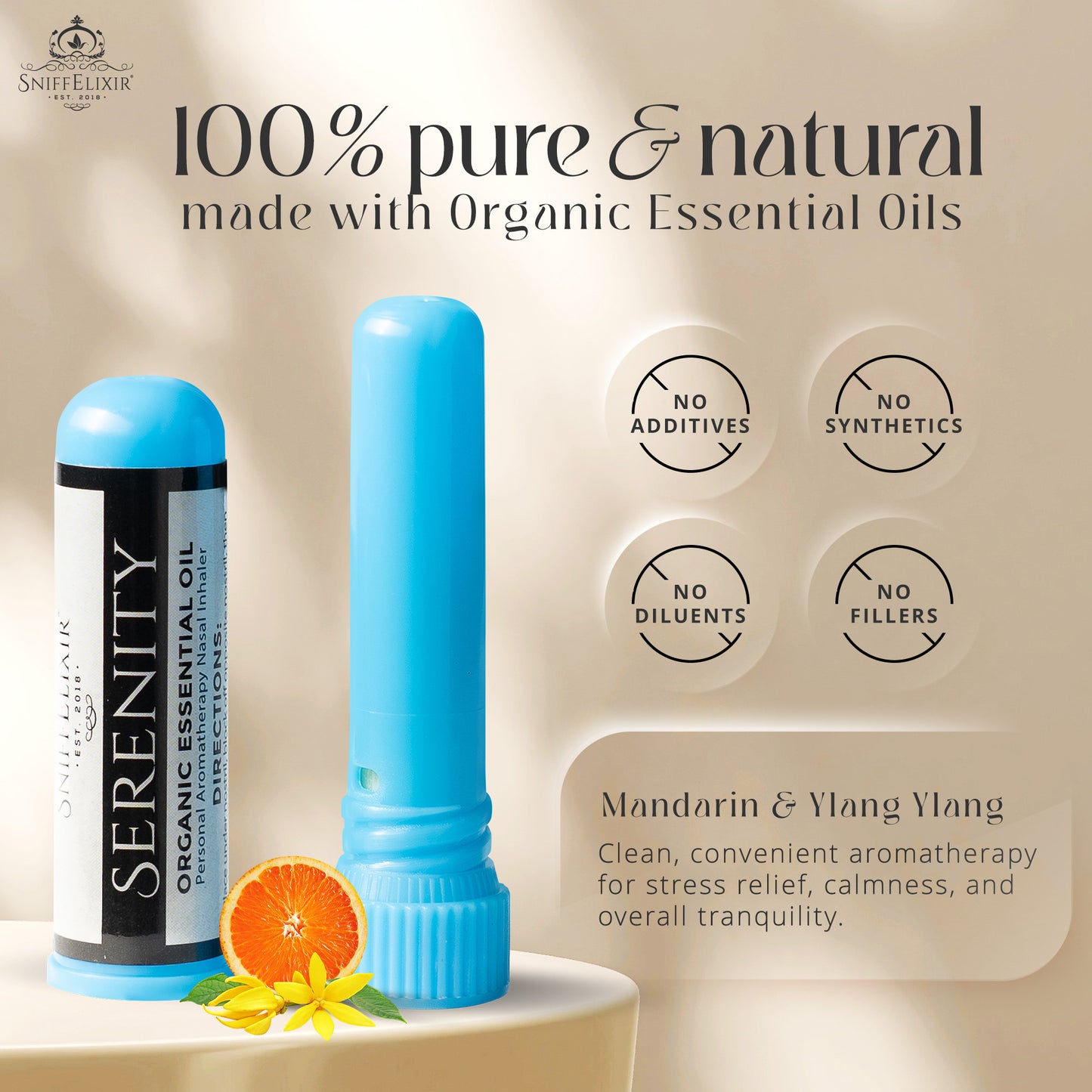 Serenity Aromatherapy Inhaler Nasal Stick