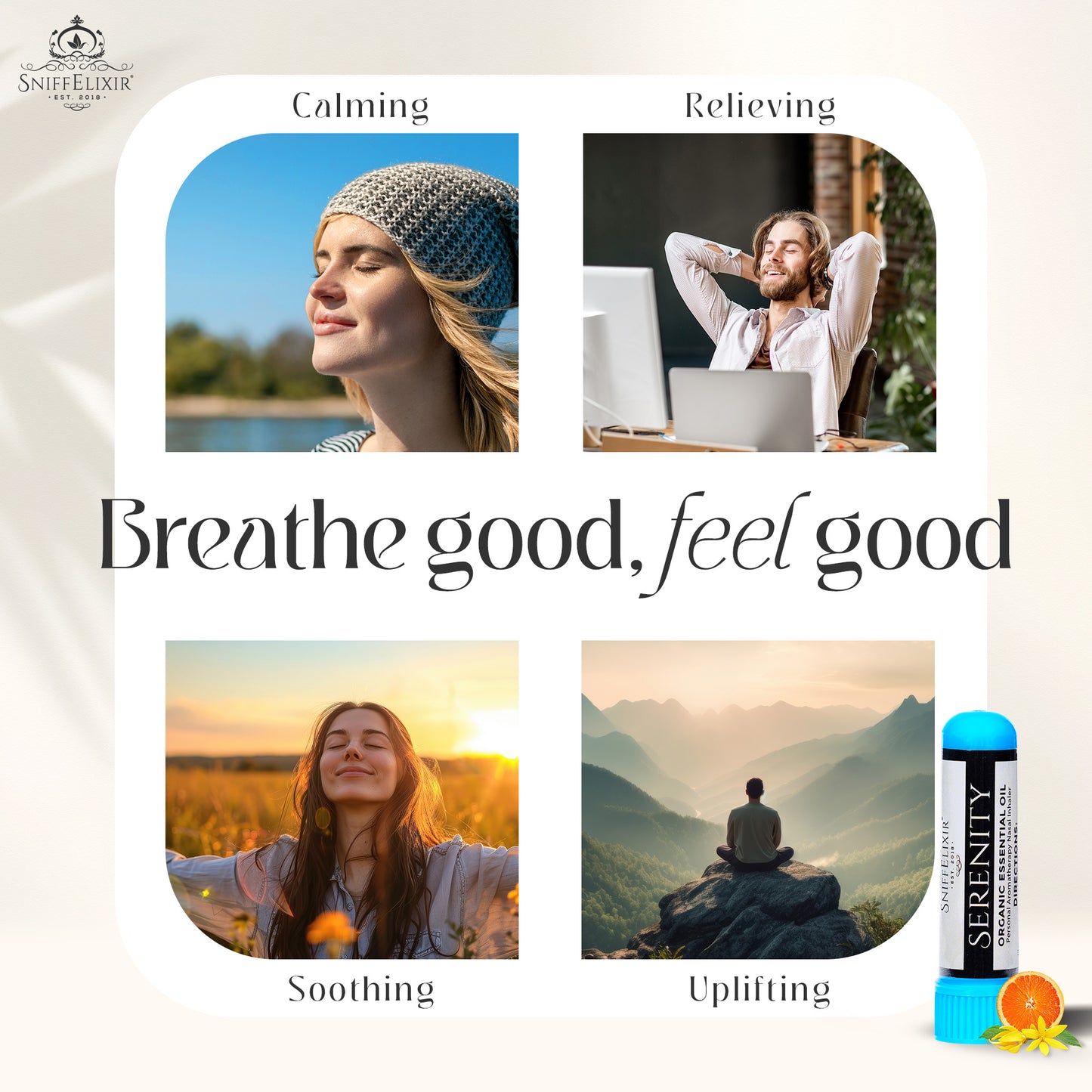 Serenity Aromatherapy Inhaler Nasal Stick