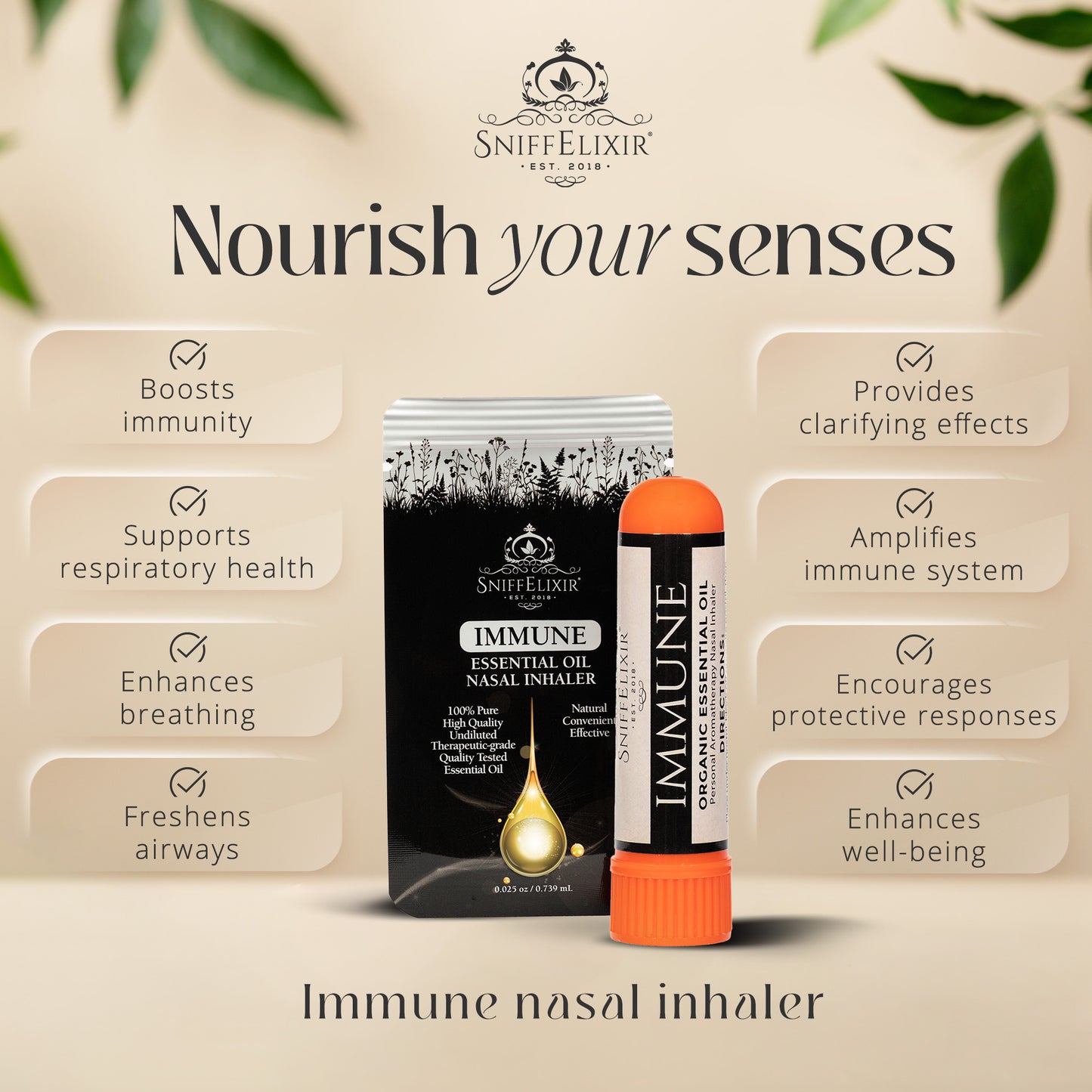 Immune Aromatherapy Inhaler Nasal Stick