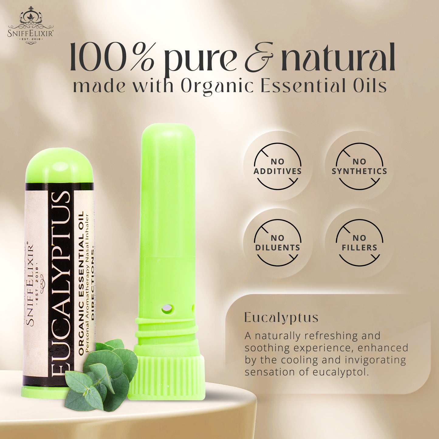 Eucalyptus Aromatherapy Inhaler Nasal Stick